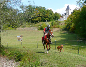 Racing below the castle